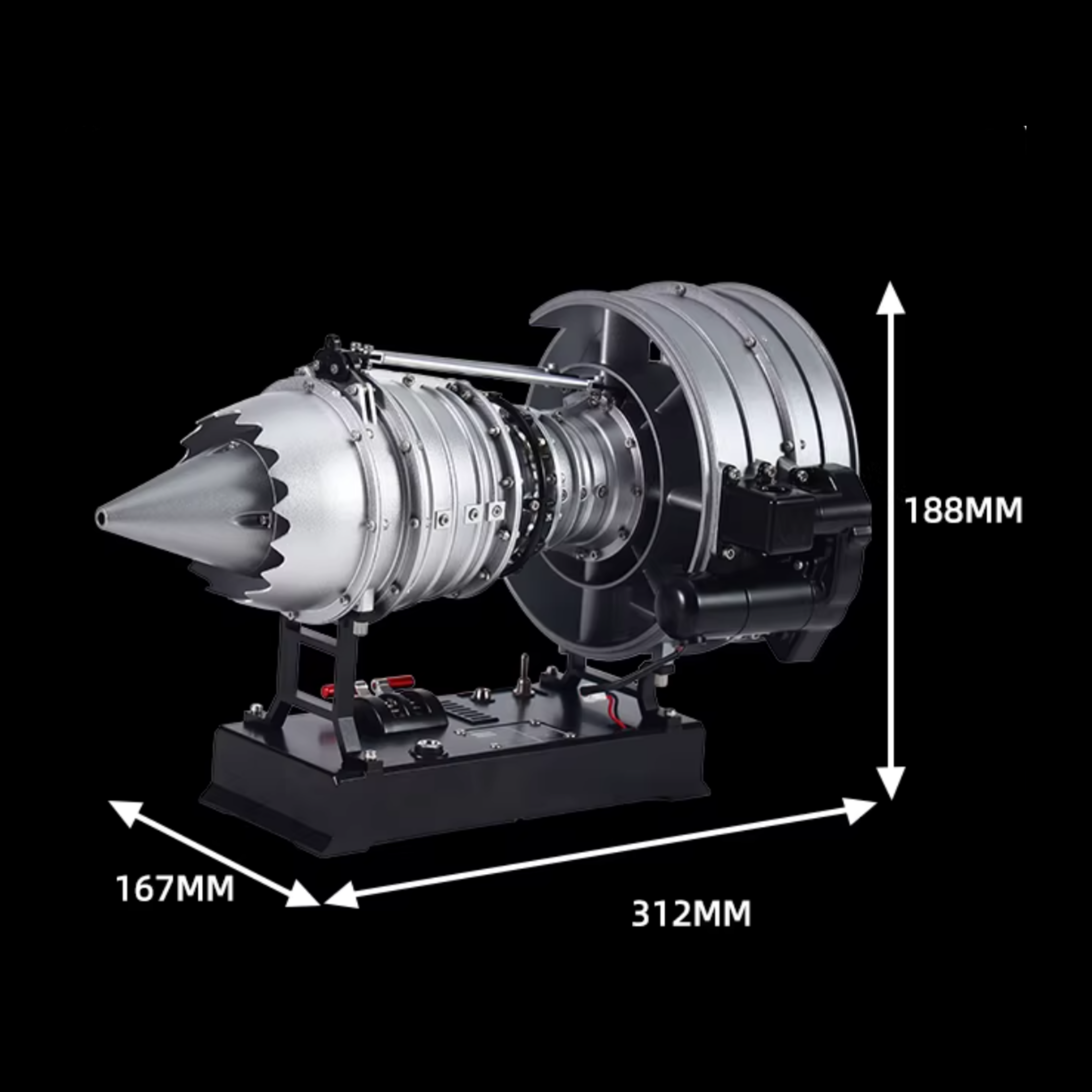 【大】全金属涡扇发动机模型|锂电池|拼装|可定制|送钛合金钥匙扣
