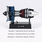 【小】全金属涡扇发动机模型|锂电池|拼装|可定制|送钛合金钥匙扣